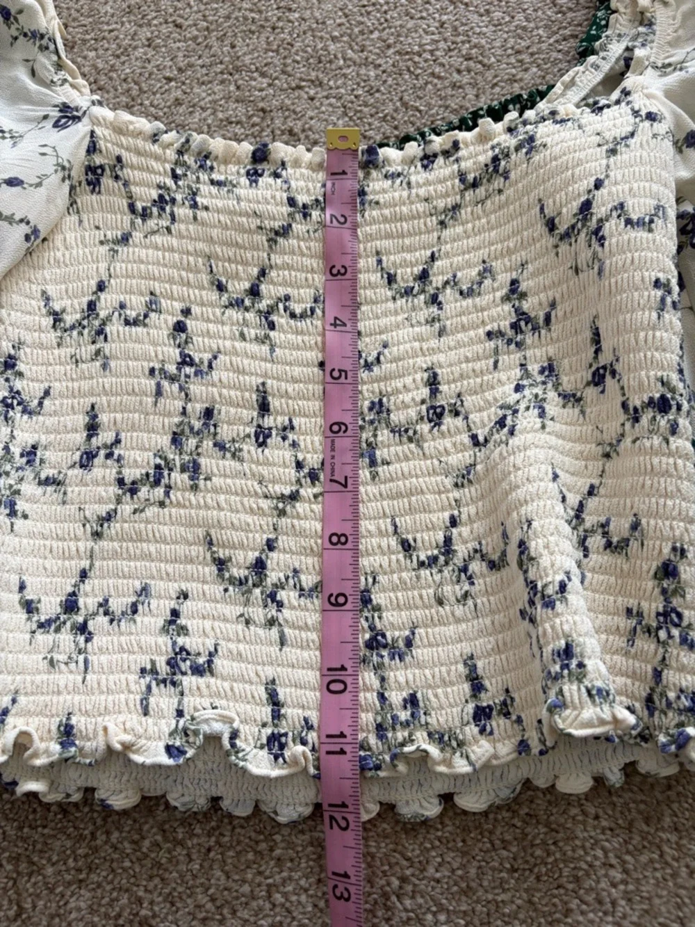 Reformation Bundle of 2 Floral‎ Long Sleeved Cropped Tops Cottagecore M